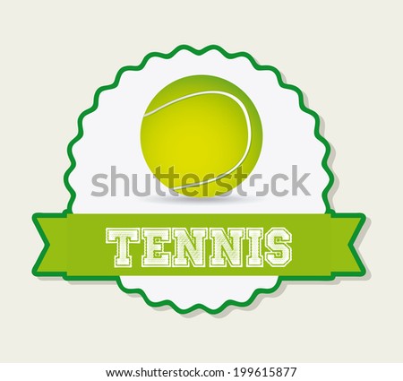 Tennis design over beige background, vector illustration
