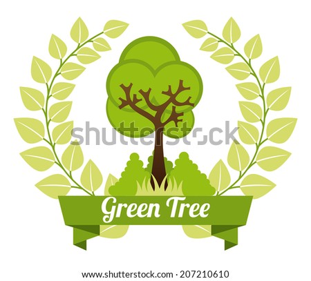 Tree Design Over White Background Vector Illustration - 207210610