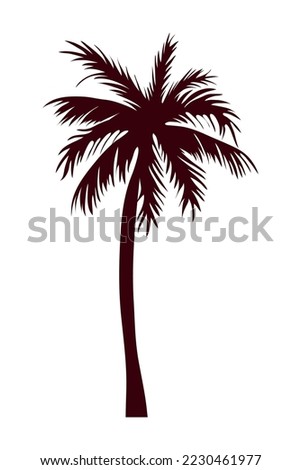 tree palm silhouette style icon