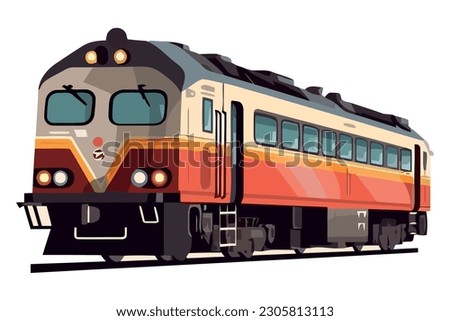 Steam locomotive design over white