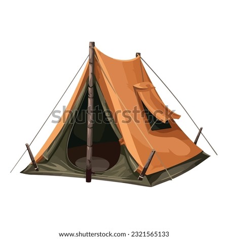 camping tent design over white