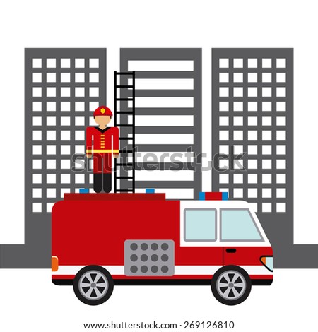 firefighter concept design, vector illustration eps10 graphic