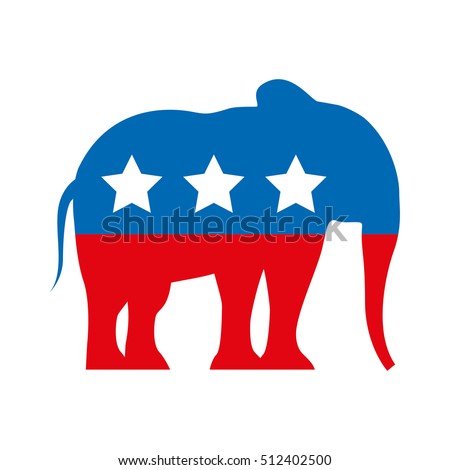 republican party emblem isolated icon vector illustration design