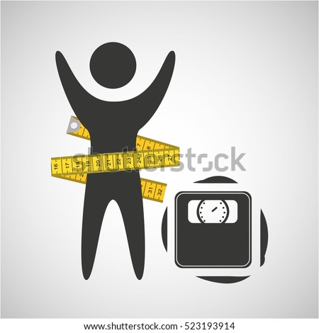 lose weight concept weight scale icon vector illustration eps 10