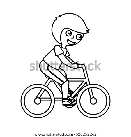 Kid Riding Bike Drawing Easy Women And Bike