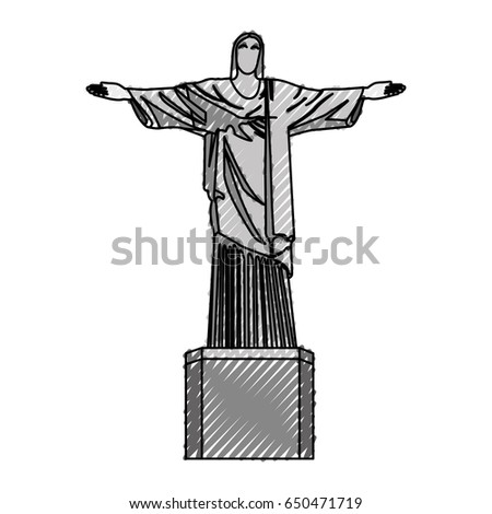 scribble redeemer christ statue