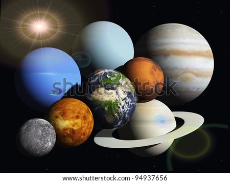 The Planets Of The Solar System Stock Photo 94937656 : Shutterstock