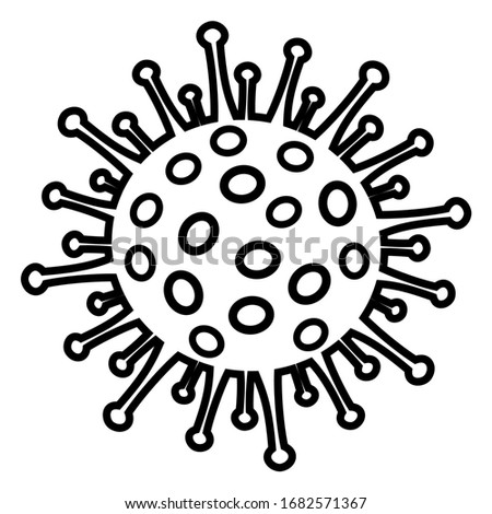 Black virus icon on a white background.