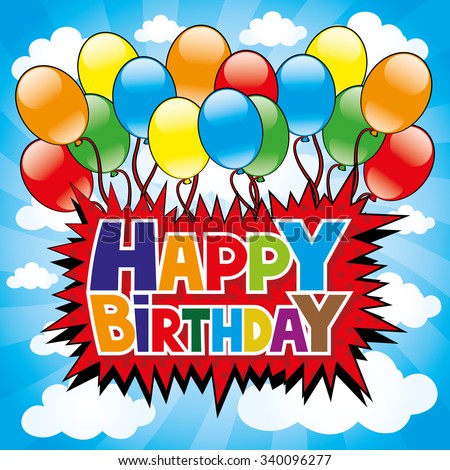 Vector Illustration. Happy Birthday. - 340096277 : Shutterstock