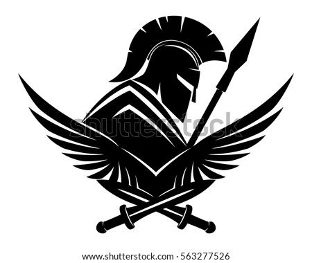 Spartan with shield and spear.