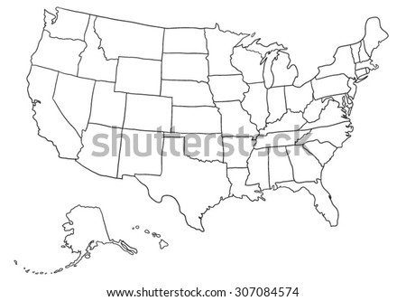 Cartoon USA map