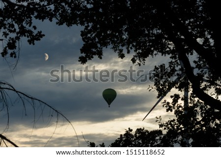 Similar – Image, Stock Photo Thermal balloon Evening