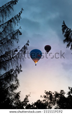 Similar – Image, Stock Photo Thermal balloon Evening