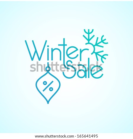 Winter Sale Trendy Typography Composition