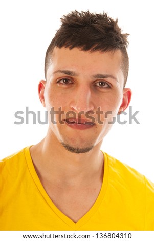 Afghan young man with yellow shirt