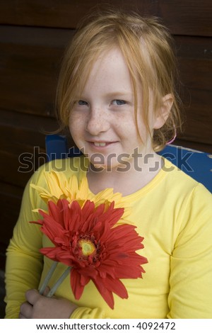 flower power from a little girl with freckles