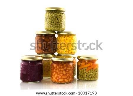 different canned vegetables