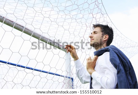 Soccer Coach thinking about the next match