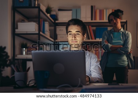Similar – Image, Stock Photo Surfing couple waiting for the wave