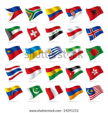 Vector set of world flags 3