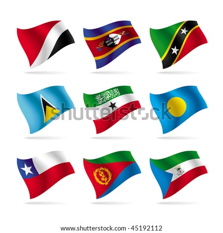 Vector set of world flags