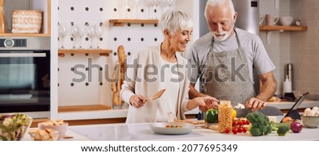 Similar – Image, Stock Photo Senior woman preparing mushrooms