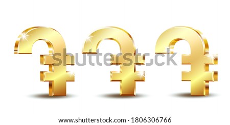 Armenian dram currency symbol, Gold money sign vector illustration isolated on white background