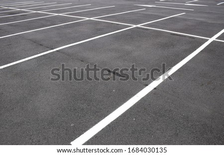 Empty car park lot after closure due to Covid-19 Coronavirus Isolation Stock foto © 