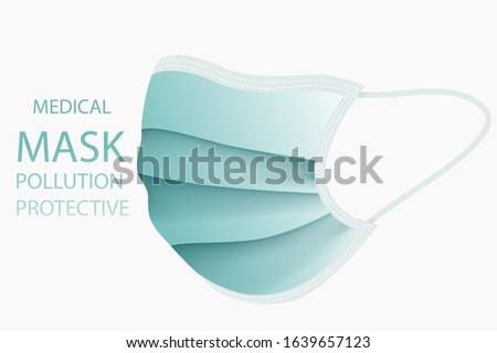 Protective medical face mask vector