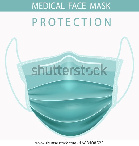 Similar – Image, Stock Photo Disposable blue face mask box on orange background.