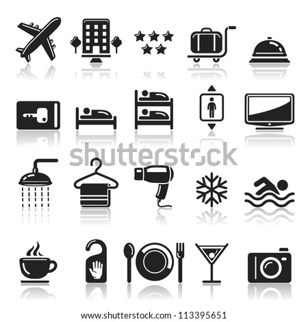 Hotel icons set1. vector eps 10