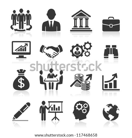 Business icons, management and human resources set1. vector eps 10. More icons in my portfolio.