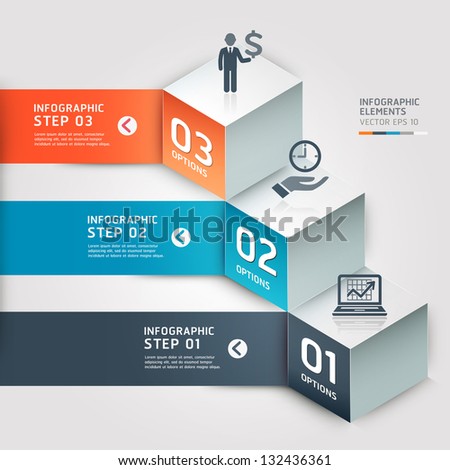 Modern Business step options. Vector illustration. can be used for workflow layout, diagram, number options, step up options, web design, infographics, banner.