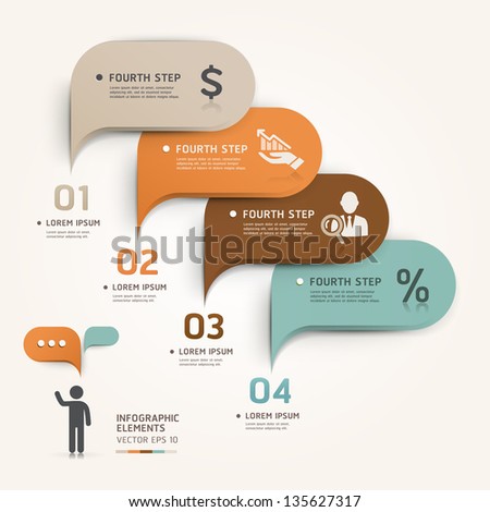 Modern business bubble speech template style. Vector illustration. can be used for workflow layout, diagram, number options, step up options, web design, banner template, infographic