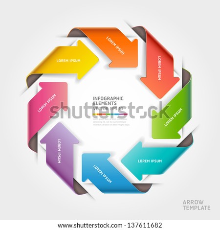 Abstract arrow infographics template. Vector illustration. can be used for workflow layout, diagram, number options,  business step options, banner, web design