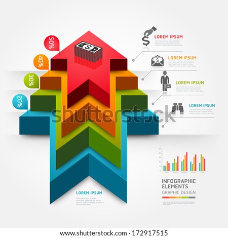 3d step up arrow staircase diagram business. Vector illustration. can be used for workflow layout, banner, number options, step up options, web design, infographics.