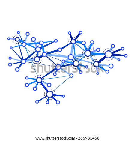 Abstract network of interconnected nodes