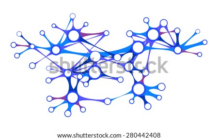 Abstract network of interconnected nodes