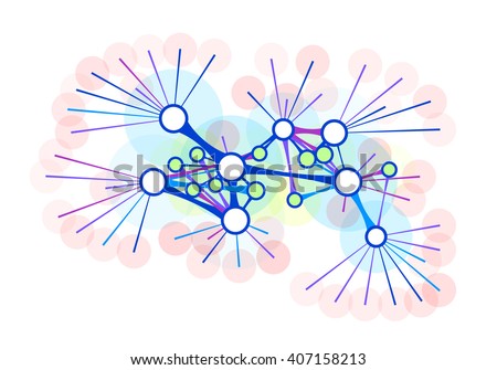 Abstract network of interconnected nodes