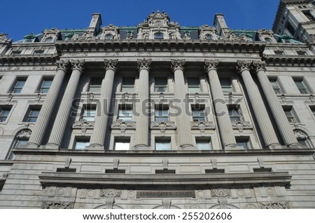 Surrogate\'s Courthouse, also known as the Hall of Records in Lower Manhattan, New York City, USA