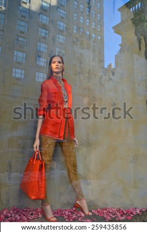 New York City - MArch 9, 2015: Spectacular window display at Ralph Lauren in NYC on March 9, 2015.