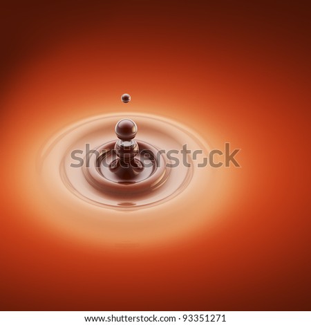 Brown chocolate glossy liquid drop abstract background