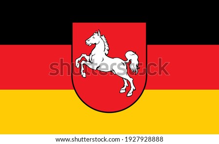 flag of Lower Saxony Germany vector illustration