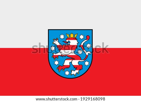 flag of Thuringia Germany vector illustration