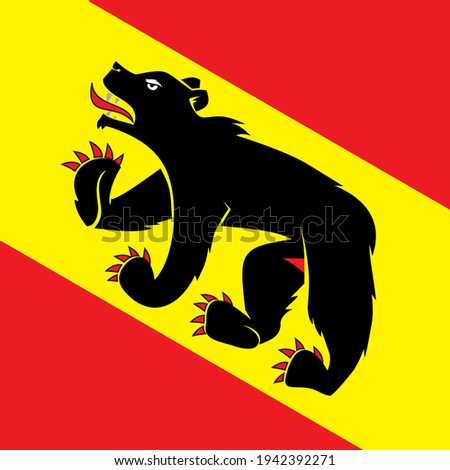 Flag of the Swiss Canton of Bern vector illustration