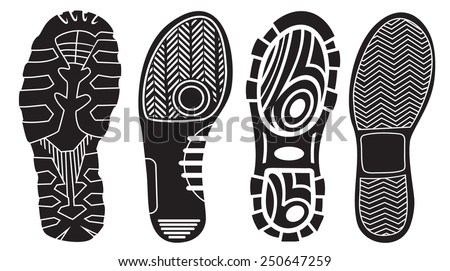 Vector Set Of Shoe Tracks - 250647259 : Shutterstock