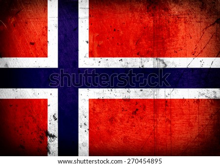 grunge-flag of  Norway