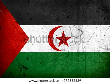 grunge flag of Western Sahara