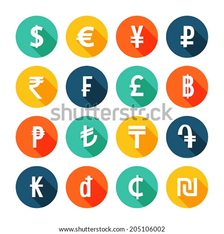 Money icons set. Vector illustration.