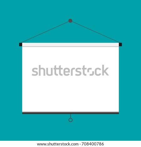 Flat vector Empty Projection screen